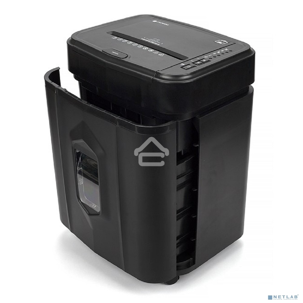 Шредер Heleos АП23-4 черный с автоподачей (секр.P-4) фрагменты 145лист. 23лтр. скрепки скобы пл.карты