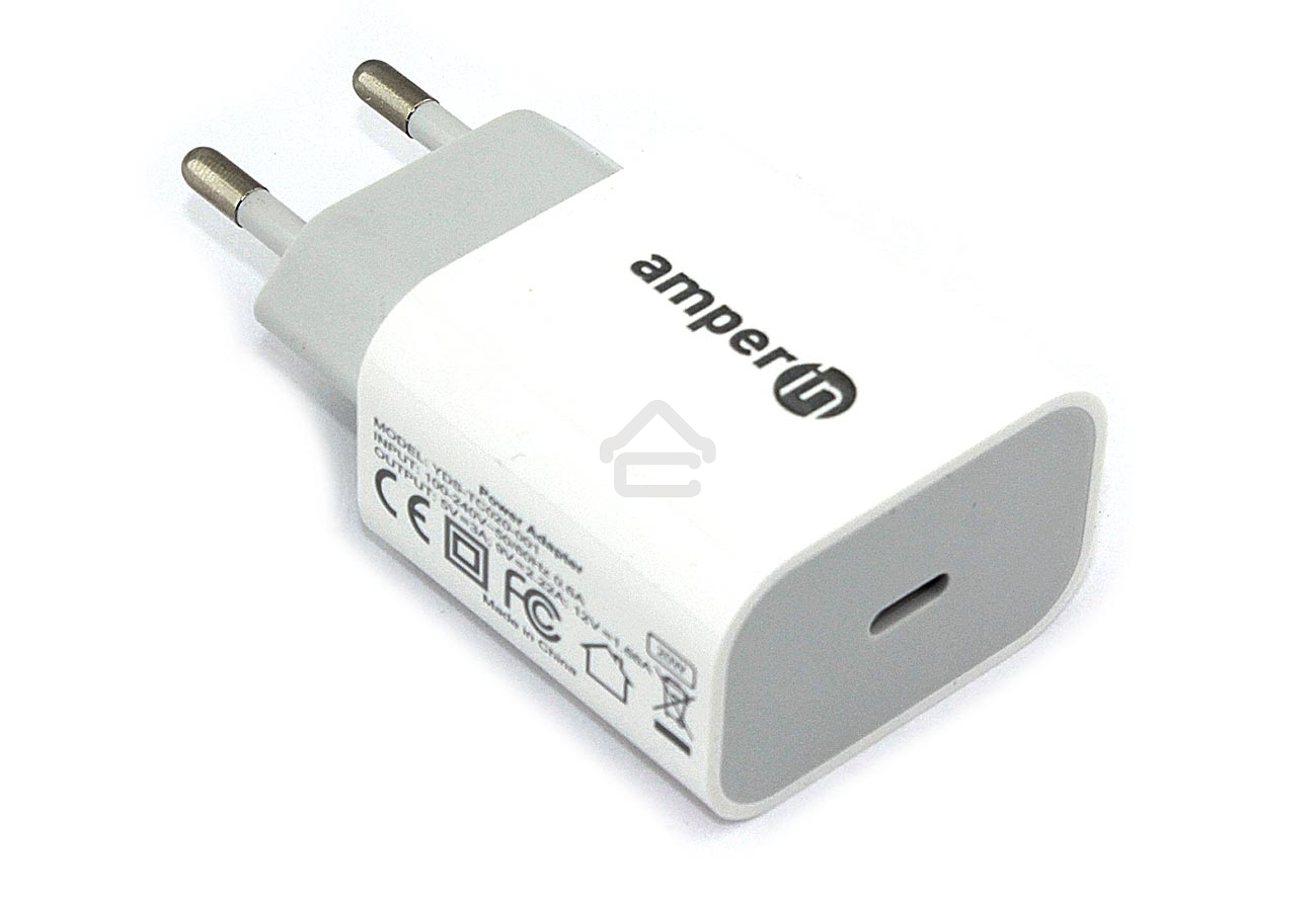 Блок питания (сетевой адаптер) Amperin Quick Charge Type-C 5V/3A,9V/2.22A,12V/1.66A (YDS-TC020-001)