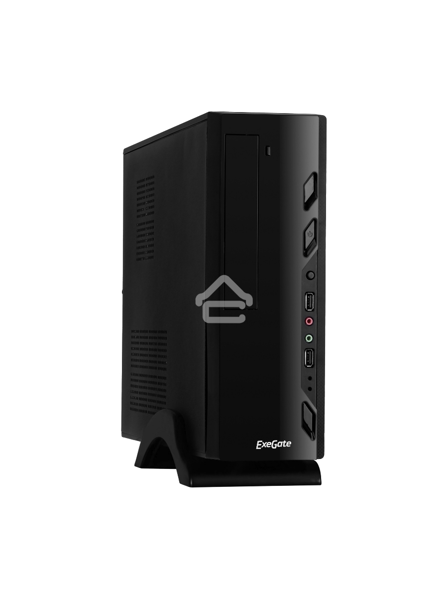 Компьютерный корпус MiniITX Exegate EX268697RUS MI-208 Black, miniITX/mATX, <без БП>, 2*USB, Audio