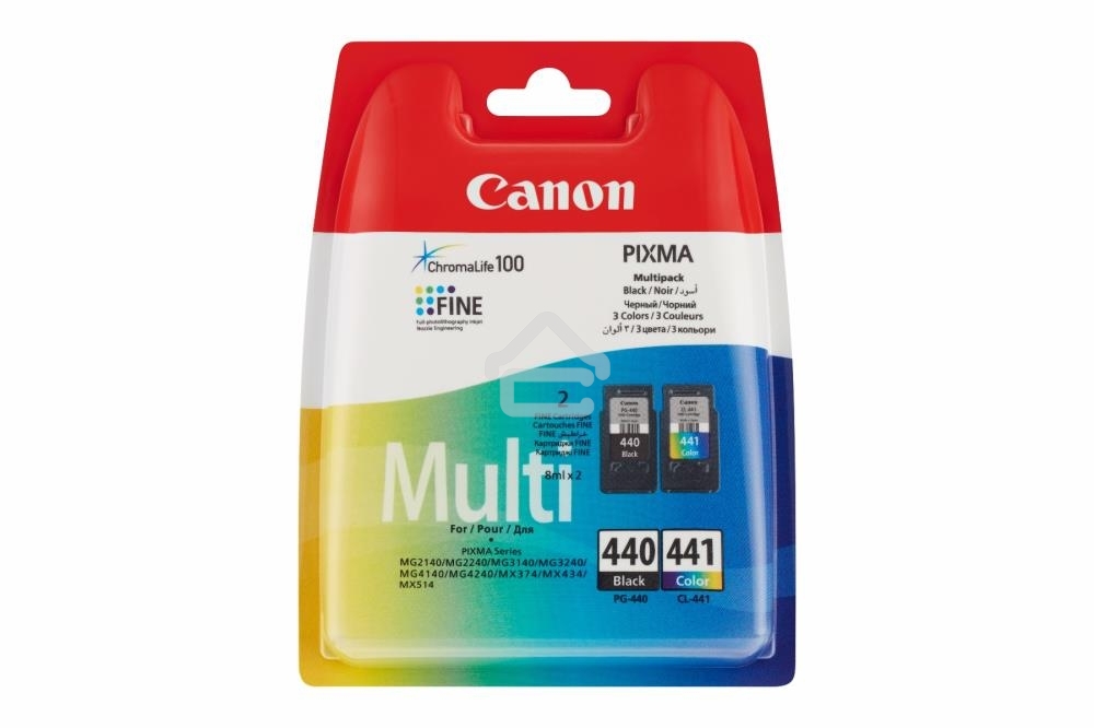 Картридж струйный Canon PG-440/CL-441 5219B005 черный/трехцветный x2уп. для Canon MG2140/MG3140 (180 стр.)