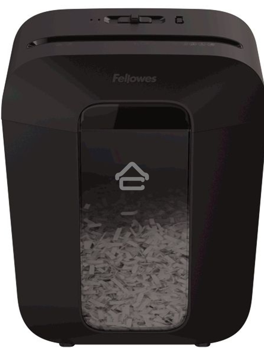 Шредер Fellowes PowerShred LX50 черный (секр.P-4)/перекрестный/9лист./17лтр./скрепки/скобы/пл.карты