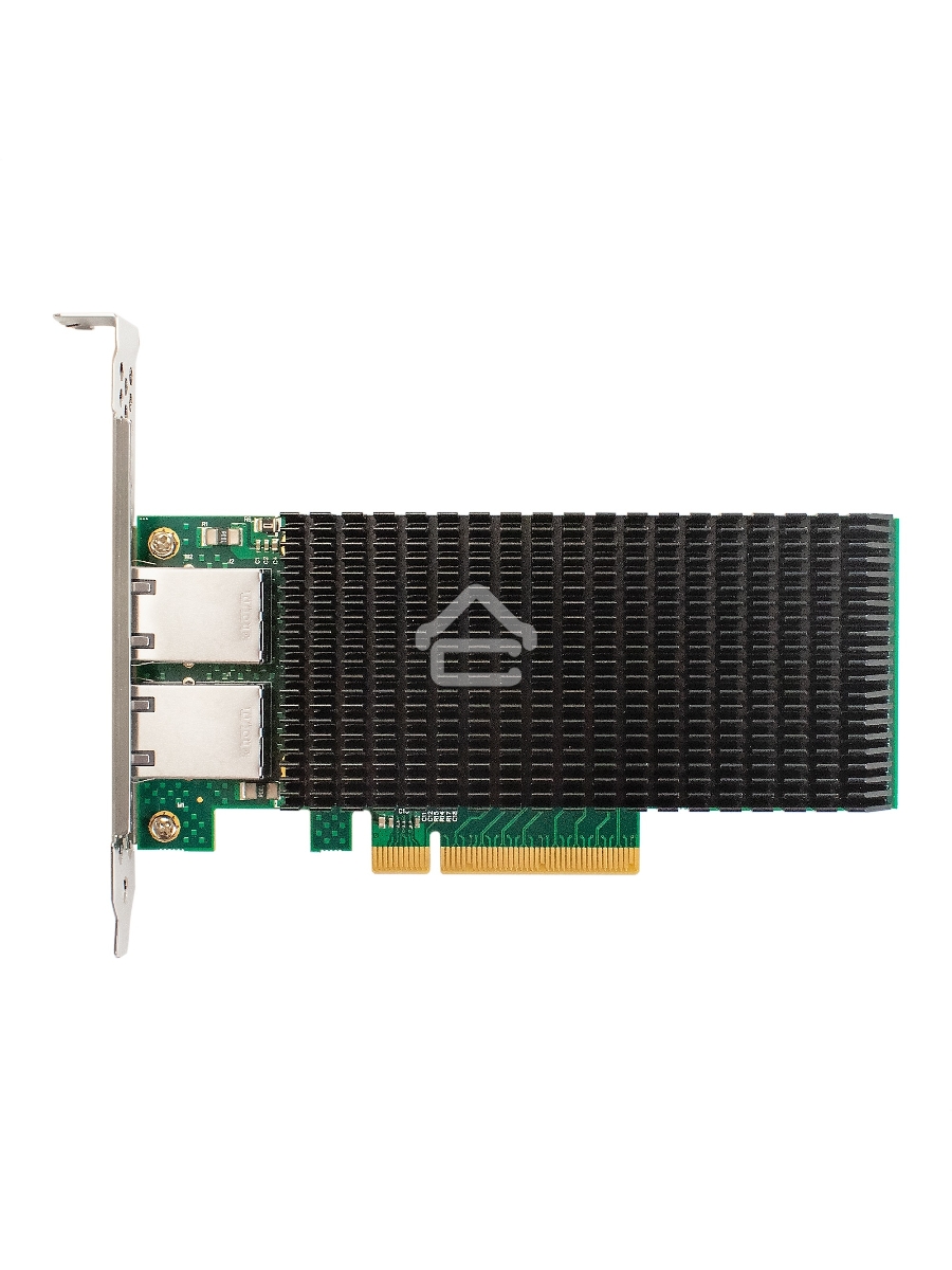 Сетевой адаптер ExeGate EXE-X540-T2 (PCI-E x8 v3.0, порты 2xRJ45 (медные), 10Gb/s (10/5/2.5/1Gb/s, 100Mb/s), Server NIC Intel Chipset X540-AT2)