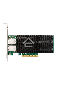 Сетевой адаптер ExeGate EXE-X540-T2 (PCI-E x8 v3.0, порты 2xRJ45 (медные), 10Gb/s (10/5/2.5/1Gb/s, 100Mb/s), Server NIC Intel Chipset X540-AT2)
