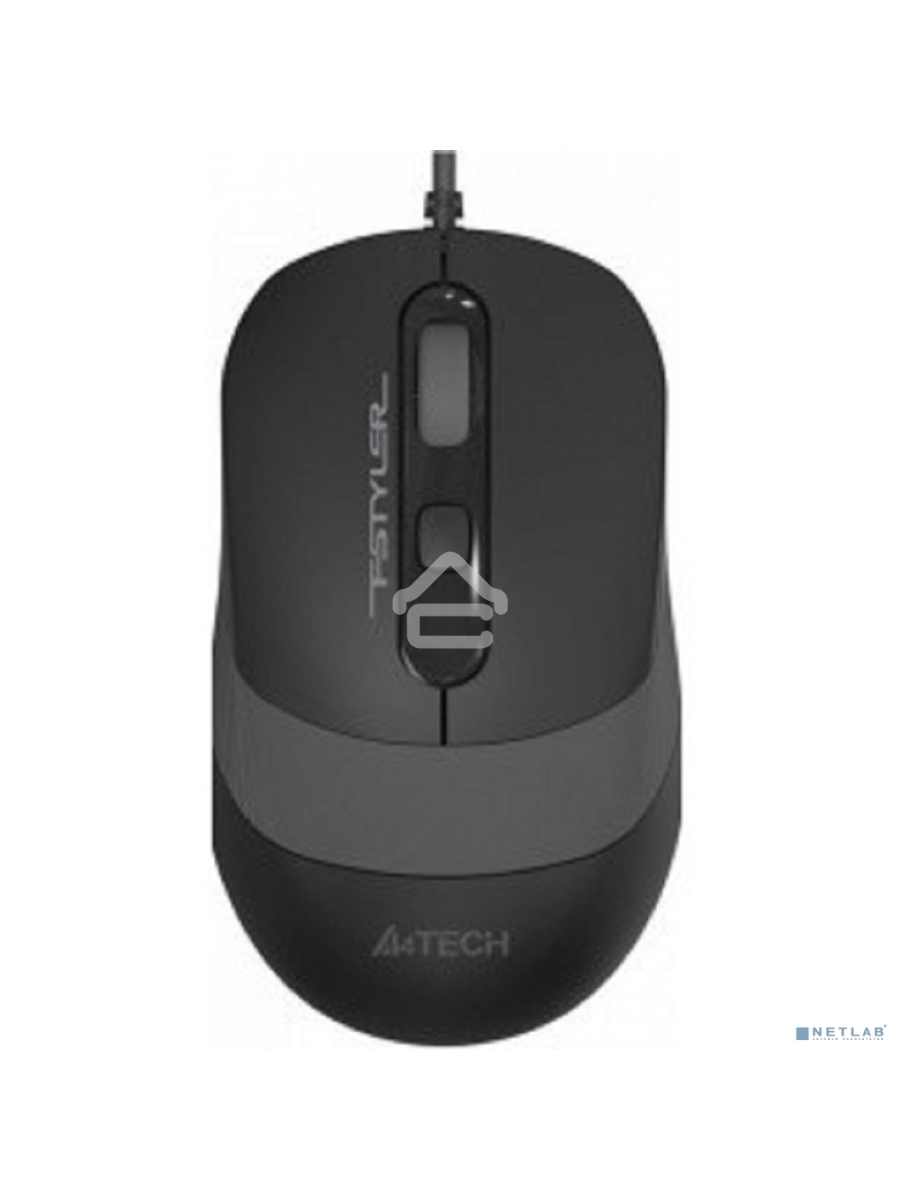 Мышь проводная A4Tech Fstyler FM10 черный/серый, 1600 dpi, USB, кнопки - 4
