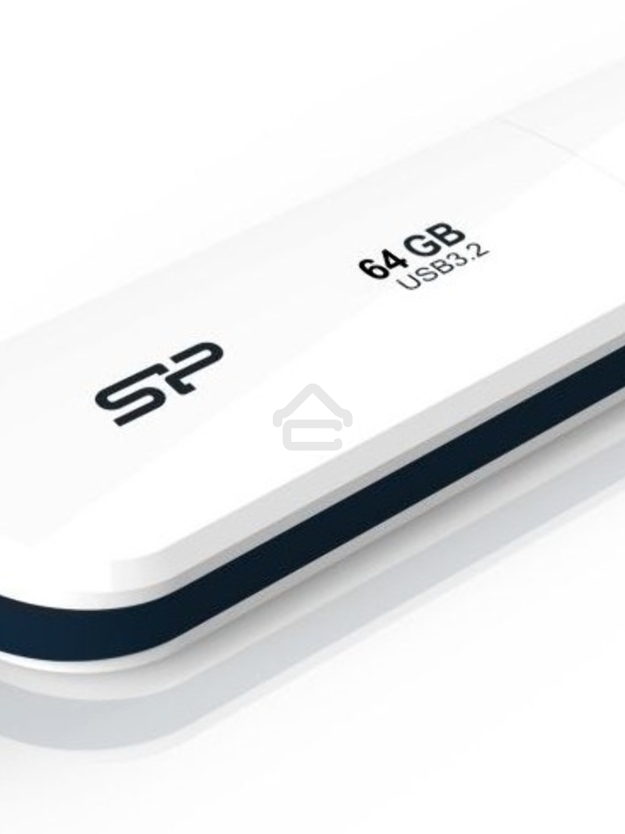 Флеш диск 64Gb Silicon Power Blaze B32, USB 3.2, Белый