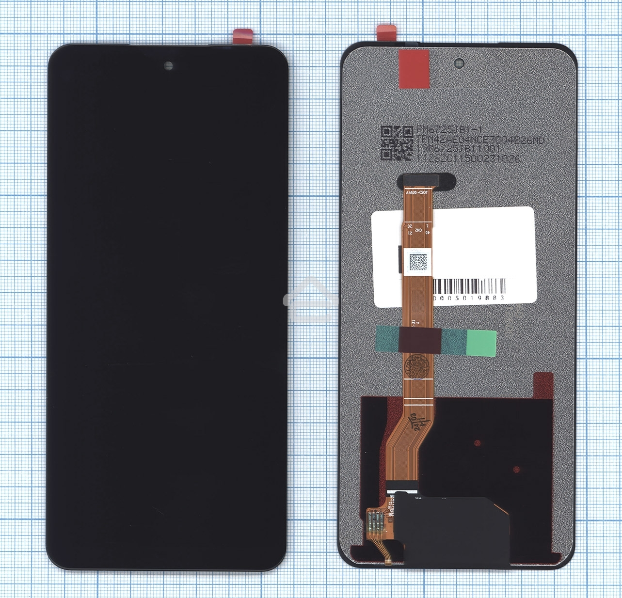 Дисплей (модуль) для OPPO A58 4G (CPH2577) в сборе с тачскрином черный