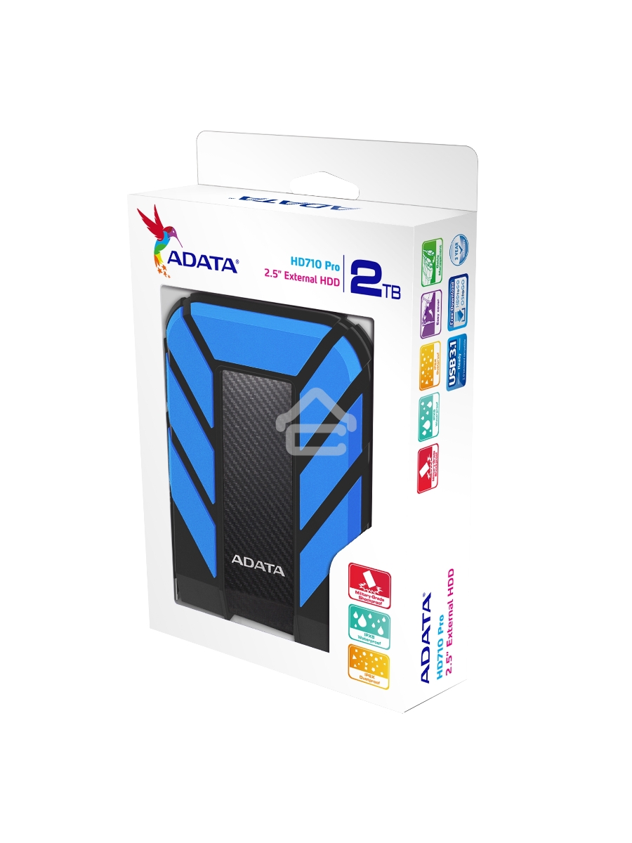 Внешний жесткий диск AData USB 3.0 2Tb AHD710-2TU3-CBL HD710 DashDrive Durable 2.5