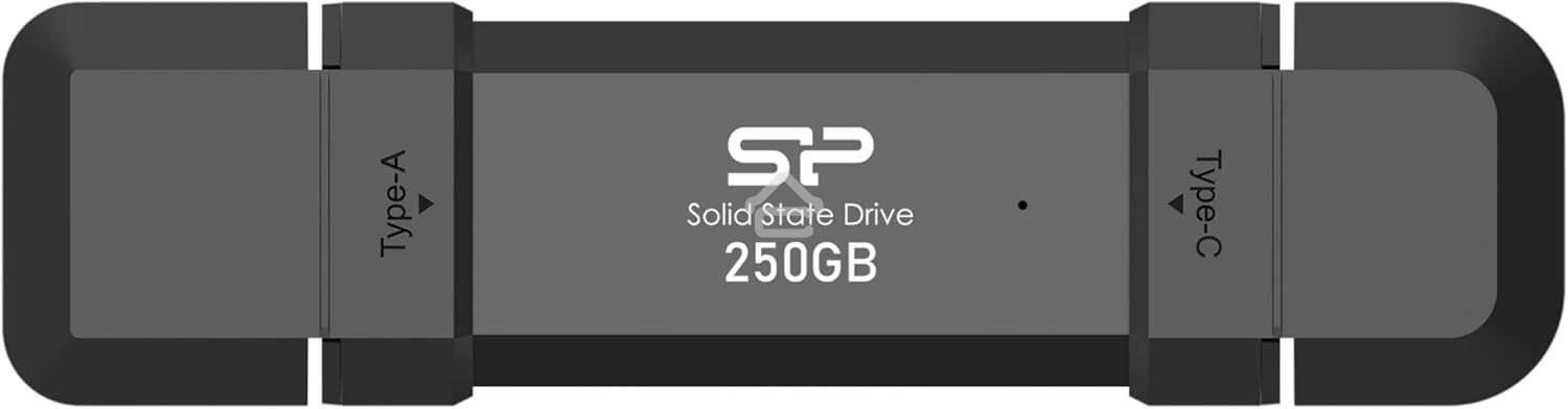 Флешка USB Silicon Power R/W DS72, 250Gb USB 3.2/Type-C, Черный, read/write 1050/850Mb/s