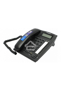Телефон проводной Panasonic KX-TS2388RUB черный {индикатор вызова,повторный набор последнего номера,4 уровня громкости звонка}