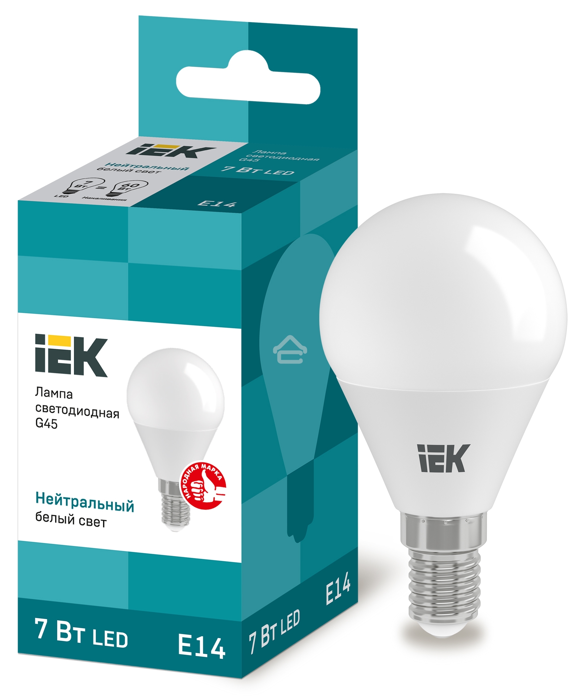 Лампа cветодиодная Iek LLE-G45-7-230-40-E14 ECO G45 шар 7Вт 230В 4000К E14 IEK