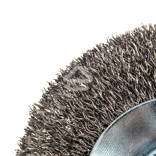 Щетка для УШМ Denzel 100 мм, М14, тарелка, витая нержавеющая проволока 0,3 мм