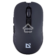 Мышь беспроводная Defender Gassa MM-105 черный, 1600 dpi, радиоканал, USB, кнопки - 6