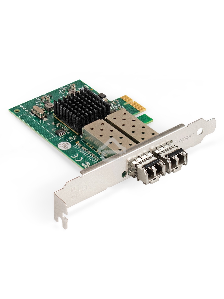 Комплект: Сетевой адаптер SFP ExeGate EXE-82576-F2 + 2xТрансивер Multi-Mode до 550м ExeGate EXT-1G-MM850-LC2-550M (EX296229RUS: PCI-E x1 v2.0, порты 2x SFP (10/100/1000Mb/s), Gigabit Server NIC Intel Chipset 82576-F2 + 2xEX298329RUS: Tx:850/Rx:850 нм, до 