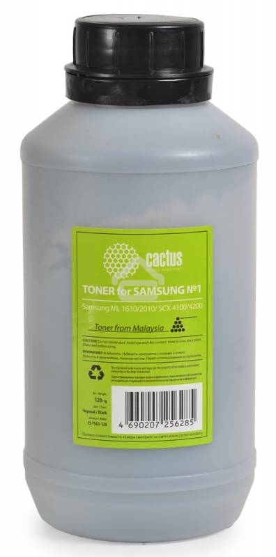Тонер для принтера Cactus CS-TSG1-120 черный (флакон 120гр) Samsung ML 1610/2010/SCX 4100/4200