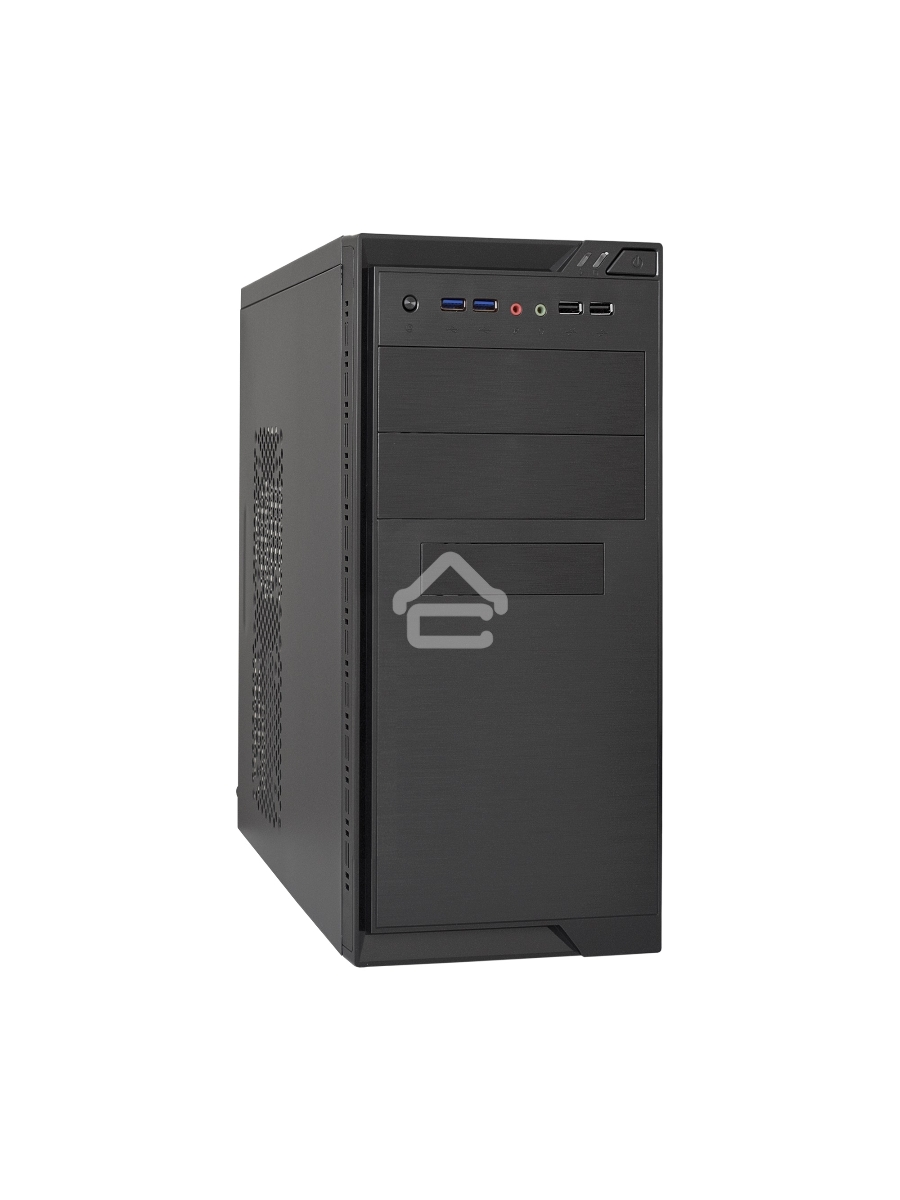 Компьютерный корпус Minitower ExeGate MA-372UX Black, mATX <UN500, 120mm> 2*USB+2*USB3.0, Audio