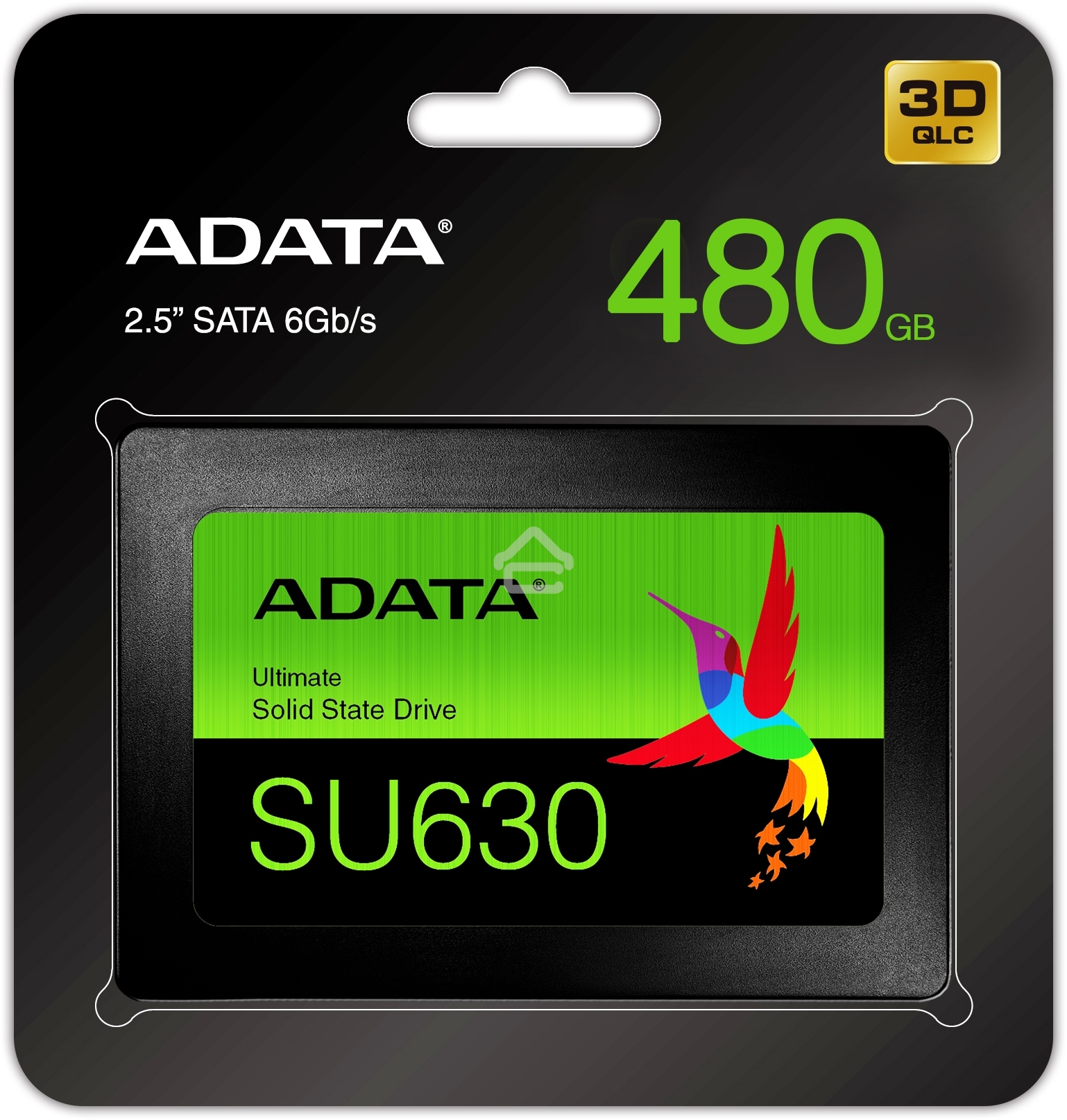 Накопитель SSD ADATA SU630, 480Gb, SATA III, 2.5