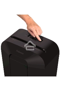 Шредер Fellowes PowerShred LX50 черный (секр.P-4)/перекрестный/9лист./17лтр./скрепки/скобы/пл.карты