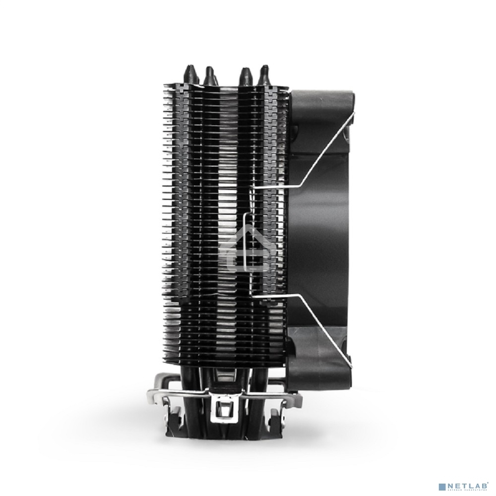 Кулер для процессора ExeGate Dark Magic EXX400V2-PWM.RGb серебристый, 120 мм, алюминий/медь, 2100 об/мин, 24 дБ, 4 pin, 140 Вт, 155 мм