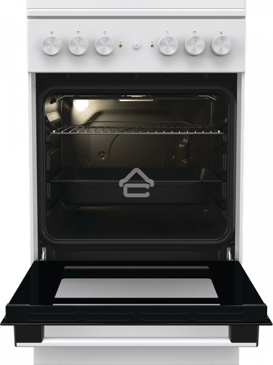 Плита комбинированная Gorenje GK5A12WG белый, конфорок 2 газовых и 2 электрических, духовка 68 л, 50 см x 85 см x 59.4 см