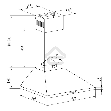 Вытяжка каминная Evelux Favorite 60 W белый, 60 см, 750 куб. м/ч, 45 дБ