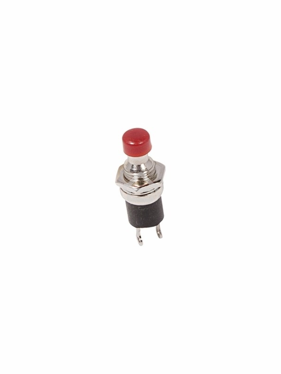 Выключатель-кнопка металл 220V 2А (2с) (ON)-OFF Ø7.2 красная Micro Rexant