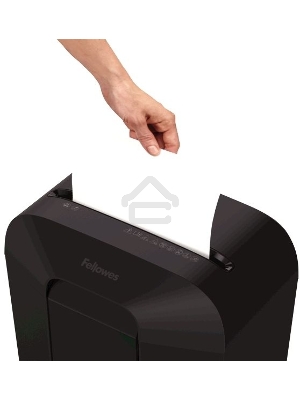 Шредер Fellowes PowerShred LX50 черный (секр.P-4)/перекрестный/9лист./17лтр./скрепки/скобы/пл.карты
