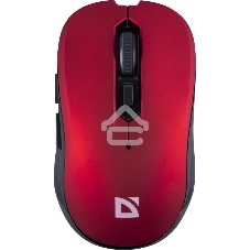 Мышь беспроводная Defender Gassa MM-105 красный, 1600 dpi, радиоканал, USB, кнопки - 6