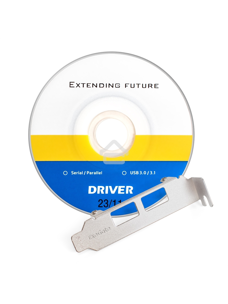 Контроллер ExeGate EXE-342 (PCI-E x1 v2.0, 2*USB3.0 ext.+ 1*19pin int. (внутренние коннекторы для подключения 2*USB3.0 портов на корпусе), разъем доп.питания, VIA Labs Chipset VL805)