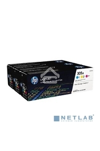 Картридж лазерный набор HP CF370AM № 305A голубой/пурпурный/желтый CLJ M451 (CE411A+CE412A+CE413A)