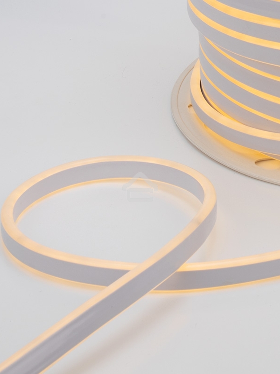 Гибкий неон LED SMD 8х16 мм, двухсторонний, теплый белый, 120 LED/м, бухта 100 м