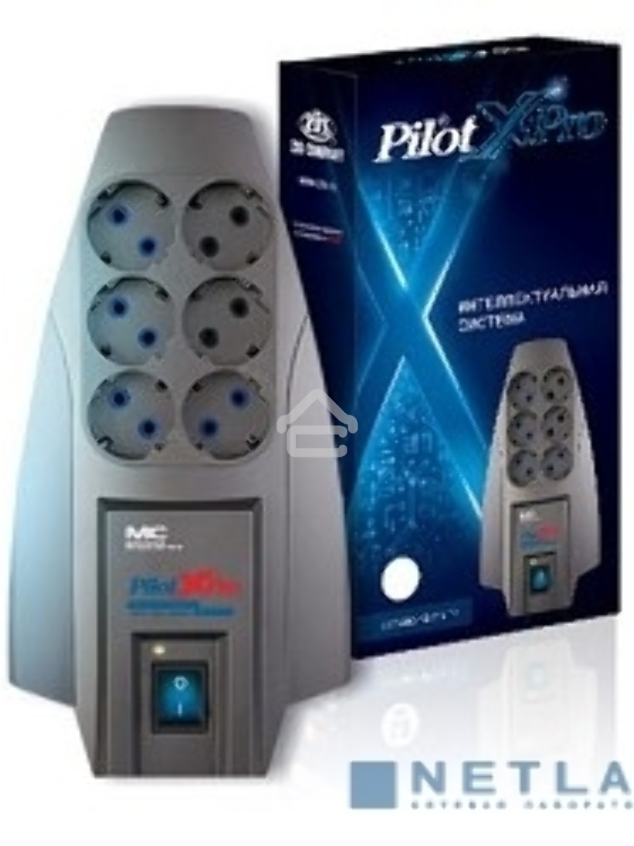 Сетевой фильтр Pilot X-Pro 3м (6 розеток) серый (коробка)