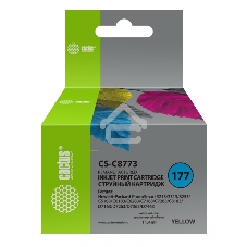 Картридж струйный Cactus CS-C8773 желтый для №177 HP PhotoSmart 3213/3313/8253/C5183/C6183/D7463 (11
