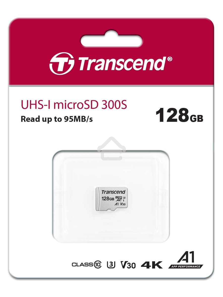 Флеш карта microSD 128GB Transcend microSDXC Class 10 UHS-I U3, V30, A1, (без адаптера), TLC