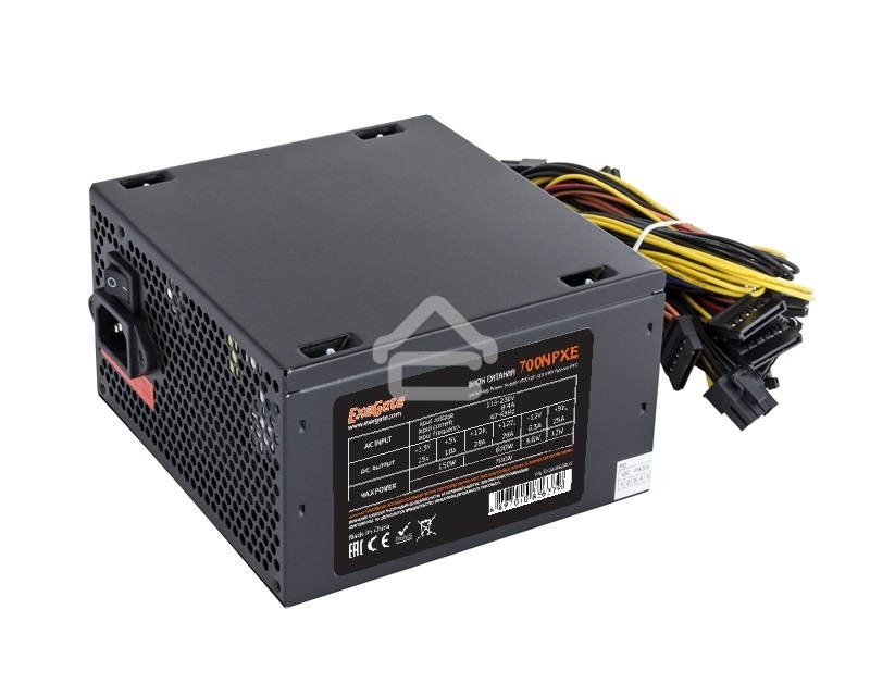 Блок питания ExeGate 700NPXE (EX284729RUS), 700Вт, 120мм, черный