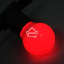 Лампа светодиодная Neon-night d-45 3 LED 1Вт шар E27 25лм 220В красный