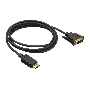 Кабель аудио-видео Buro 1.1v DisplayPort (m)/DVI-D (Dual Link) (m) 2м. Позолоченные контакты черный (BHP DPP_DVI-2)