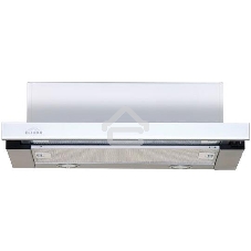 Вытяжка телескопическая Elikor Интегра Glass 60Н-400-В2Д серебристый/белый, 60 см, 400 куб. м/ч, 55 дБ