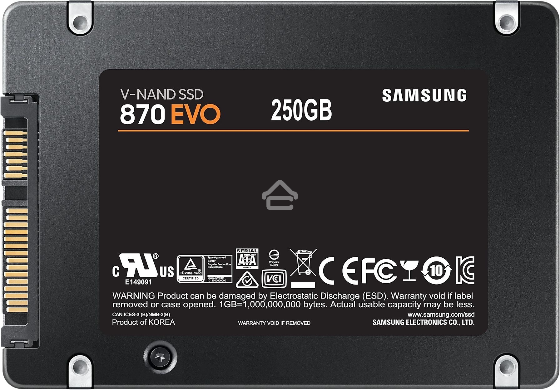 Накопитель SSD Samsung 870 EVO, 250Gb, SATA III, 2.5