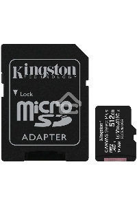 Флеш карта microSDHC 512GB microSDXC Class10 Kingston <SDCS2/512GB> UHS-I Canvas Select up to 100MB/s с адапт.