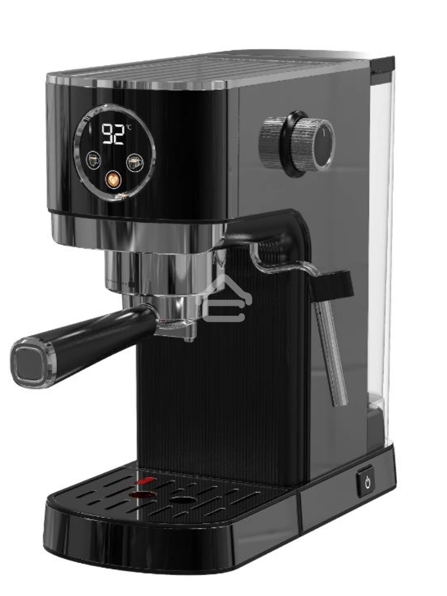 Кофеварка рожковая Korting KCM 1002 EN чёрный, молотый, 1.2 л, 1350 Вт, 20 бар