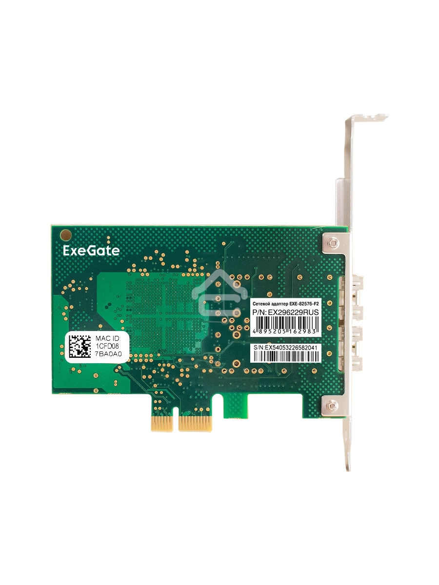 Комплект: Сетевой адаптер SFP ExeGate EXE-82576-F2 + 2xТрансивер Multi-Mode до 550м ExeGate EXT-1G-MM850-LC2-550M (EX296229RUS: PCI-E x1 v2.0, порты 2x SFP (10/100/1000Mb/s), Gigabit Server NIC Intel Chipset 82576-F2 + 2xEX298329RUS: Tx:850/Rx:850 нм, до 