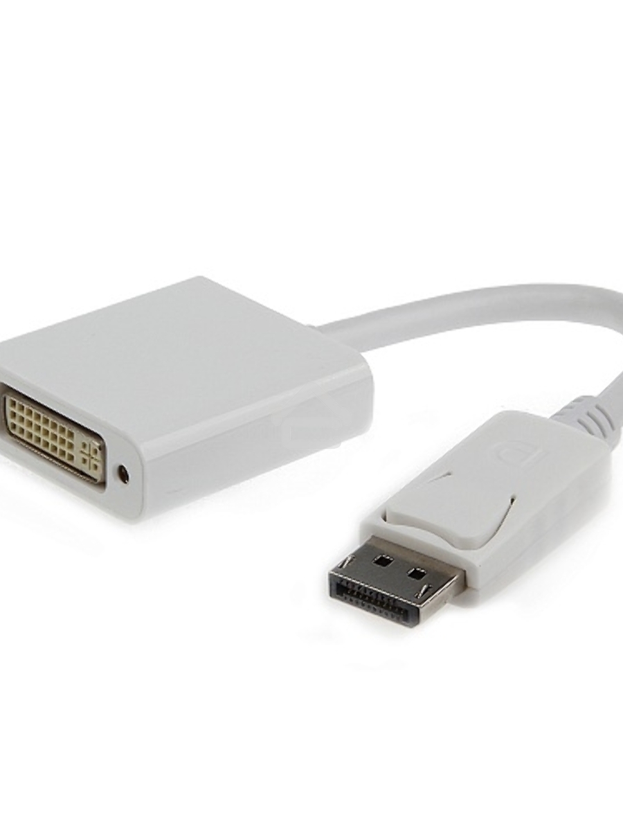 Переходник DisplayPort - DVI Cablexpert A-DPM-DVIF-002-W, 20M/19F, белый, пакет