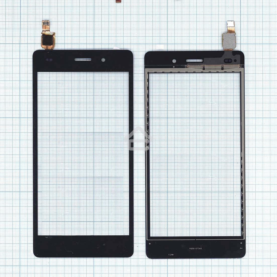 Сенсорное стекло (тачскрин) для Huawei P8 Lite, черное