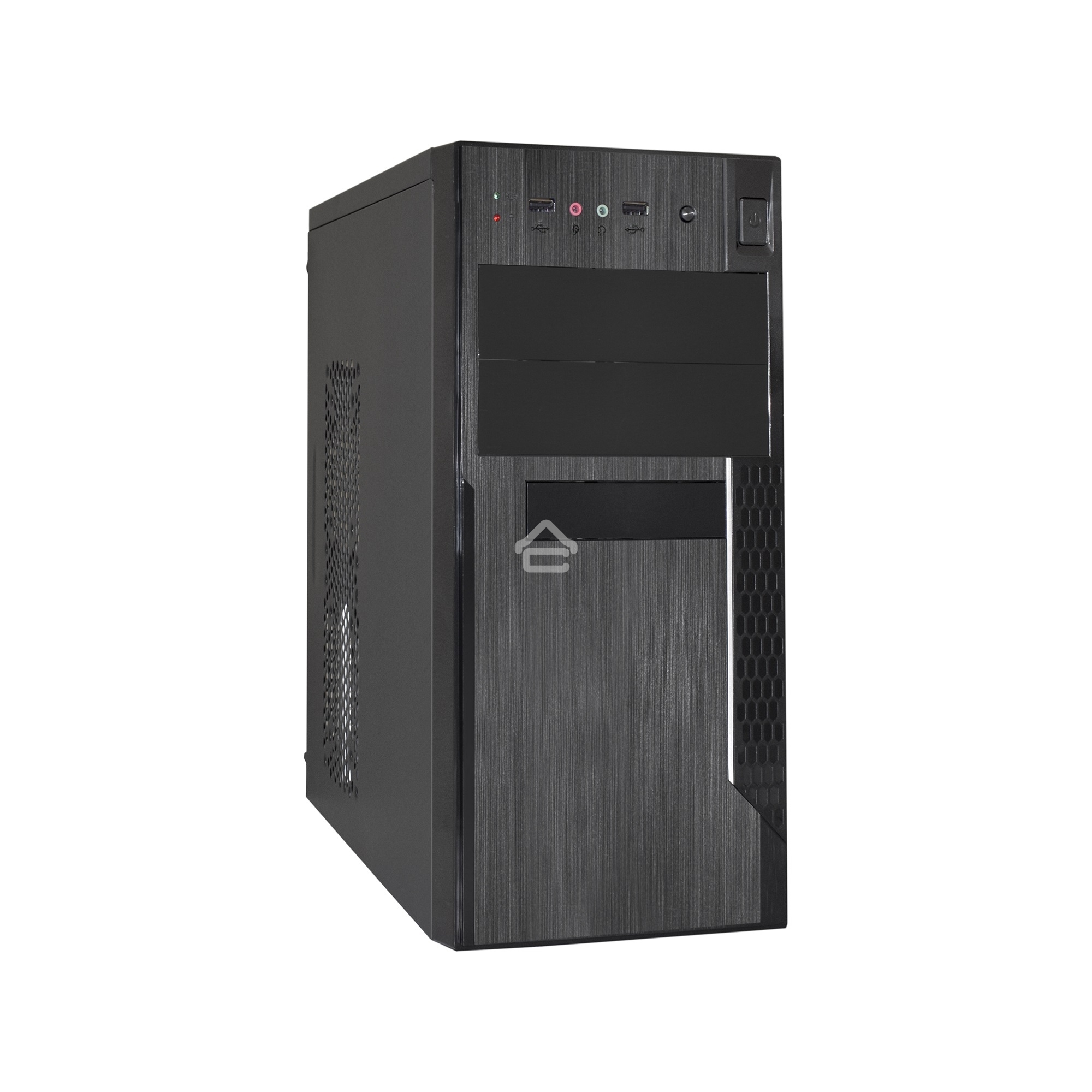 Компьютерный корпус Minitower ExeGate MA-373X Black, mATX <UN350, 120mm> 2*USB, Audio