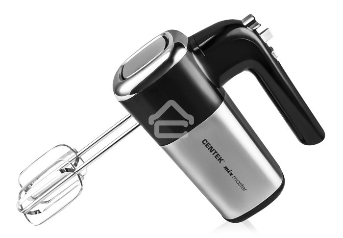 Миксер Centek CT-1120 черный/сталь 1200Вт, 5 скоростей+турбо, взбивание/замешивание