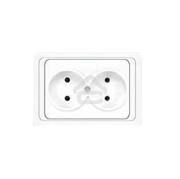 Розетка 2-м СП Валери 16А IP20 бел. Universal В0102
