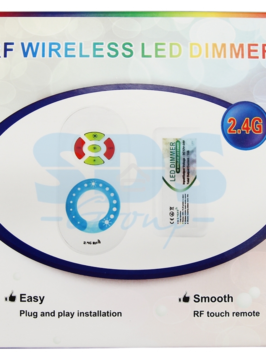 Диммер LED  12-24 V, 2.4G одноканальный беспроводной с пультом Д/У