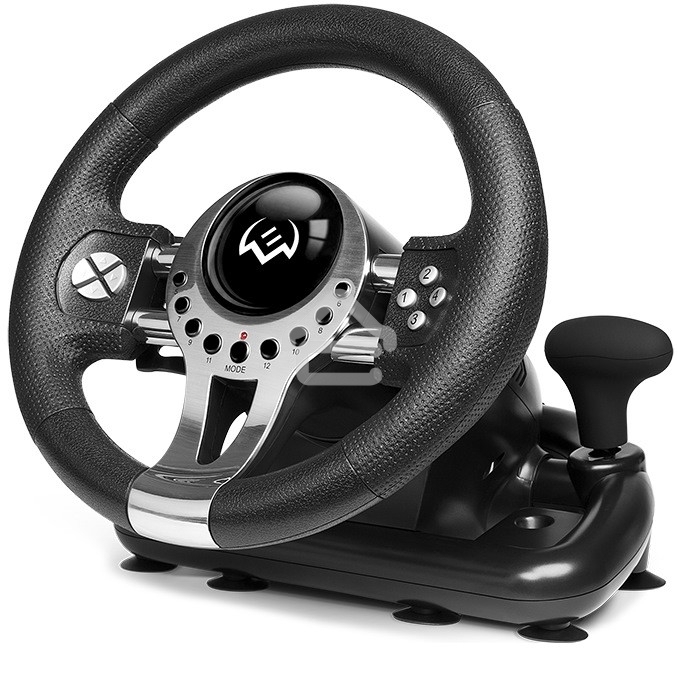 Руль SVEN GC-W700 (педали, вибро, скоба, лепестки, АКПП, D-pad, 12 кл, резин. вставки, PC/Xinput)