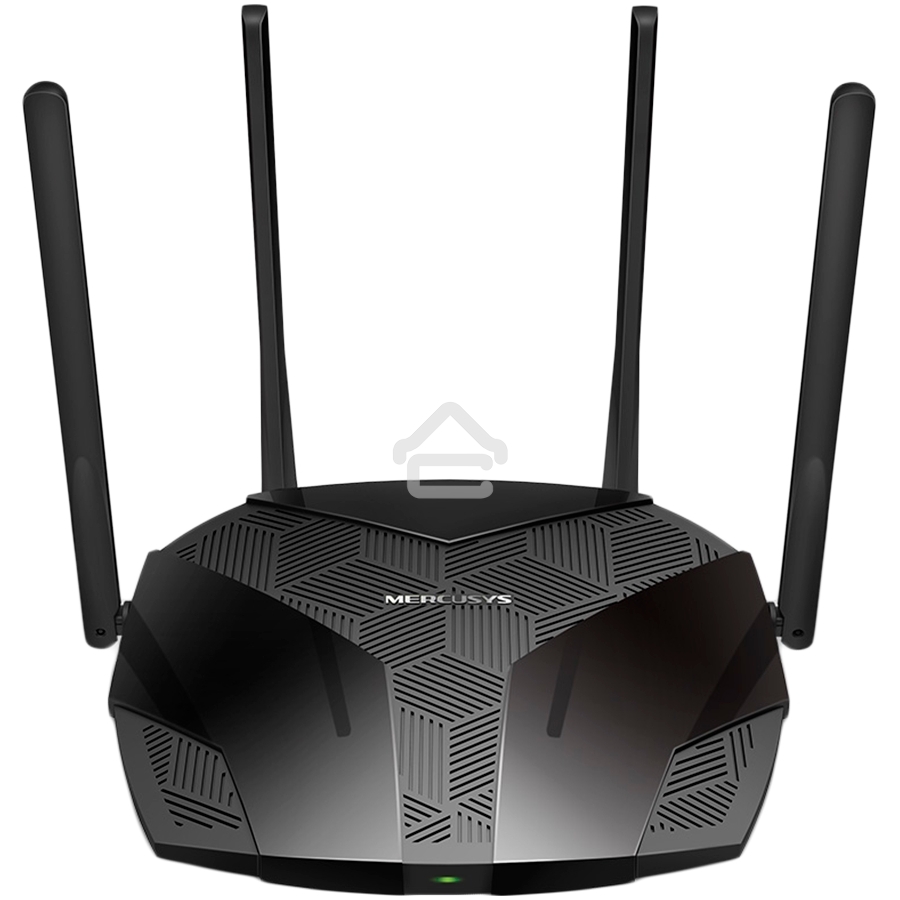 Двухдиапазонный роутер MERCUSYS AX3000 Wi-Fi 6, до 574 Мбит/с на 2,4 ГГц + до 2402 Мбит/с на 5 ГГц,4 фиксированные внешние антенны, 3 гигабитных порта LAN, 1 гигабитный порт WAN