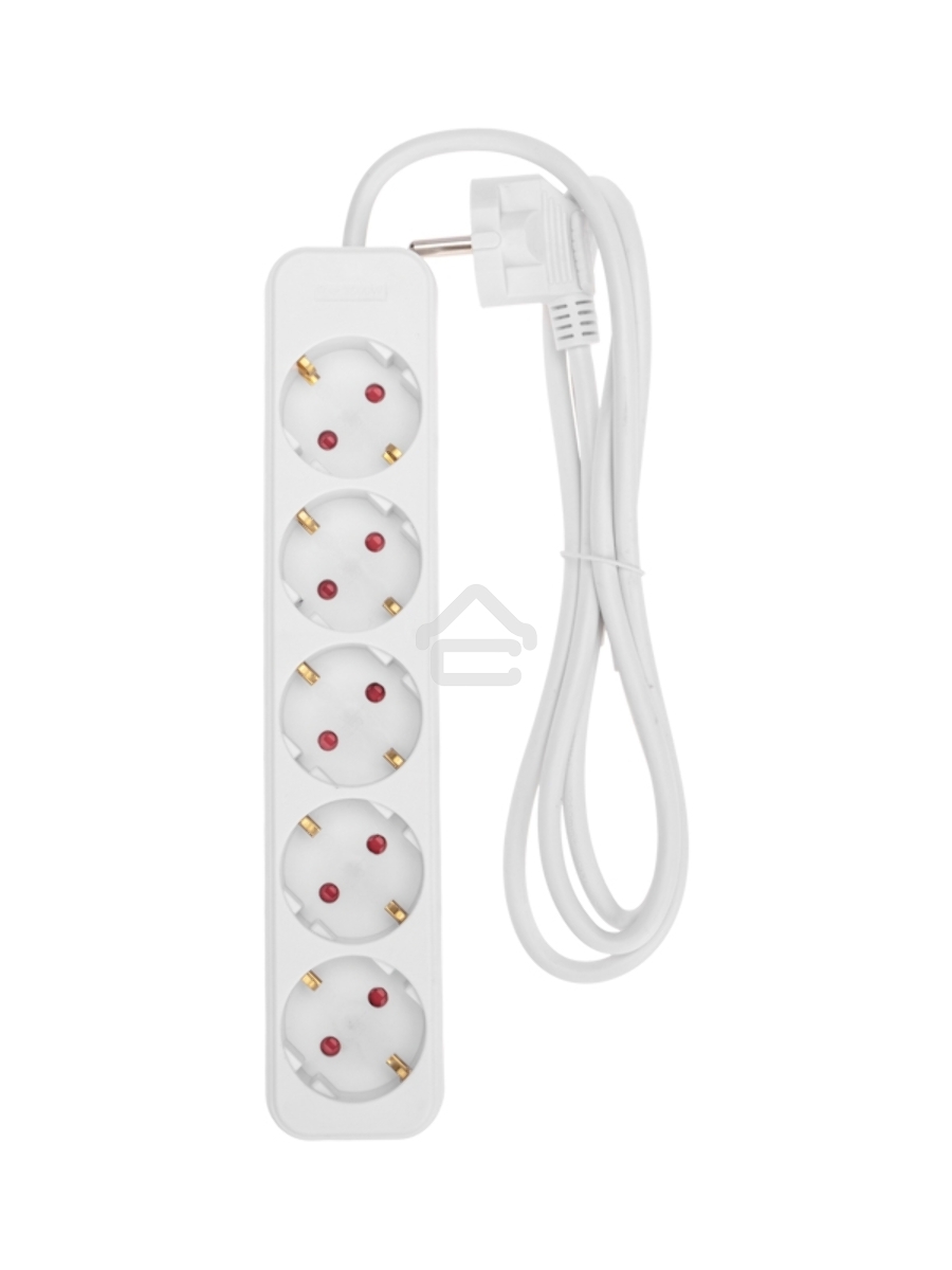 Удлинитель STANDARD 5 гнезд, 1,5м, 3х1,0мм², с/з, белый Rexant